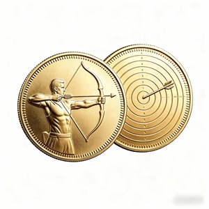 Pièce de monnaie commémorative sportive ronde estampillée or pour la cérémonie d'induction au Temple de l'Honneur – Souvenir - Product Image 3