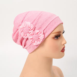 Turbante de quimio con volantes para mujer, gorro de aleta vintage, gorro de flores, gorro para pacientes con cáncer - Product Image 5
