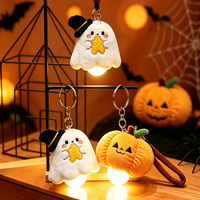 Pendentif lumineux d'Halloween, porte-clés en peluche mignon, ornement de fête, cadeau