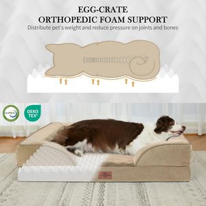 Camas Ortopédicas de Luxo para Cães em Espuma Viscoelástica, Impermeáveis, Retangulares, com Laterais Removíveis e Capa Lavável – Atacado para Cães e Pets - Product Image 2