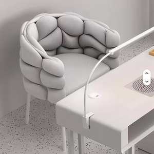 Silla de Acento Nórdica con Burbujas, Tapizada en Terciopelo, Taburete de Maquillaje, Silla de Tocador de Lujo Ligero para Dormitorio, Salón de Belleza, Salón de Uñas - Product Image 3