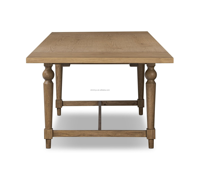 Ensemble de table à manger extensible en bois de chêne massif Simple français Table de restaurant de style antique pour la maison salon meubles d'appartement