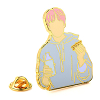 Badges personnalisés de haute qualité, émail doux, or, petit smiley, émoticône, épingle à revers