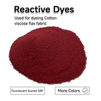 Colorant réactif soluble dans l'eau de qualité textile, colorant fluorescent réactif scarlat GRF, colorant fluorescent brillant pour tissu en coton et viscose