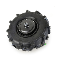 Kit de conversion de moteur pour brouette électrique agricole 14 pouces 500W, moteur moyeu sans balais 24V basse vitesse, batterie lithium, frein à disque
