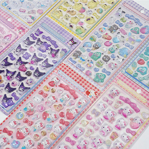 Pegatinas de cristal 3D para decoración DIY, pegatinas decorativas guka, dibujos animados bonitos - Product Image 1