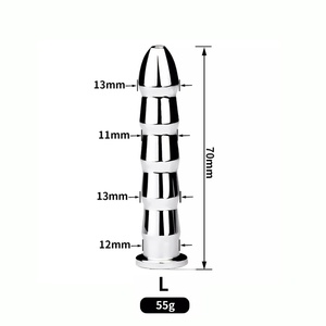 Tapón Uretral de Acero Inoxidable Acanalado FRRK, Juguetes Sexuales para Retrasar la Eyaculación para Hombres, Talla XXL, Productos para Masturbación Masculina - Product Image 5
