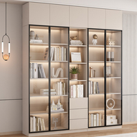 Bibliothèque de style français personnalisée de style nouveau avec porte en verre à vendre