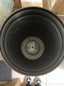 식물 용 플라스틱 냄비 흰색 검은 냄비 - Product Image 3