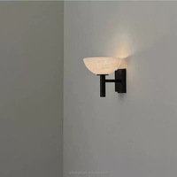 Lampe murale industrielle vintage en laiton antique, lampe murale d'intérieur pour chambre à coucher, chambre d'hôtel avec abat-jour en verre transparent