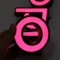 Lettres et chiffres géants lumineux 3D LED RGBW pleine couleur étanches IP65 pour enseignes publicitaires et anniversaires