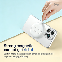 Chargeur sans fil magnétique rapide 25W avec support réglable pour Samsung, pour iPhone, pour téléphones Android