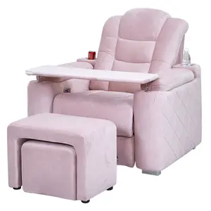 Cama de spa de belleza profesional, mesa de masaje eléctrica, equipo de salón, diseño rosa
