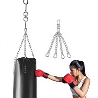 Support de sac de boxe avec chaîne anti-torsion en fer épaissi et pivot anti-emmêlement pour le fitness et le remodelage corporel