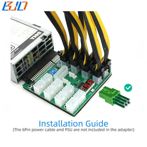 Commercio all'ingrosso della fabbrica 16*12V PCIe 6pin Server PSU Breakout scheda di sincronizzazione On/Off per DELL 750W 1100W 1600W 2000W 2400W - Product Image 4
