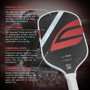 Raquette de pickleball Boomstick EVA Power Surrounding Foam Core Sweet Dessert Balanced MOI Training System en fibre de carbone brute EPP 16 mm - Product Image 4