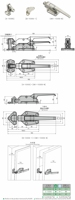 Base réglable en hauteur SUS304 avec loquet à bascule à double ouverture latérale pour four industriel et armoire de test