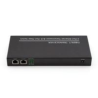 千兆自适应10/100/1000M 8光纤+2RJ45光纤以太网交换机媒体转换器SERATLINK RD-GE802 适用于FTTH 0~120