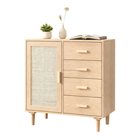 Armoire de rangement en bois moderne avec 4 tiroirs, design gain de place pour salon, chambre à coucher, villa, meubles de maison