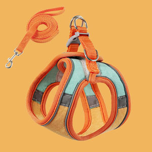 Tali dan kekang hewan peliharaan, Suede reflektif dapat diatur warna-warni lembut tali anjing kucing grosir - Product Image 5