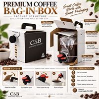 Sac BIB personnalisé 1L 2L 3L, sac aseptique jetable en plastique avec bec verseur pour huile d'olive, vodka, jus, café à emporter