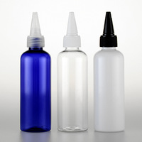 30ml 50ml 100ml 120ml 150ml 200ml 250ml 8oz PET bouteille d'huile capillaire en forme de balle ambre clair avec bouchon supérieur torsadé