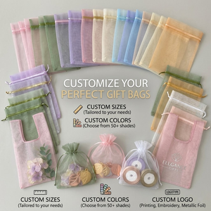 Sac transparent en plexiglas avec logo personnalisé pour petit sac à main de style ballet bijoux stockage de bracelets emballage de <span class=keywords><strong>textile</strong></span> anti-poussière en organza - Product Image 2