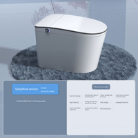 WC intelligent pratique avec technologie anti-éclaboussures, chasse d'eau silencieuse, WC intelligent à poser au sol, bidet intelligent