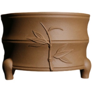 Pot à Bonsaï en Argile Violette, Petit Pot de Plante de Style Zen pour Bureau, Design Chinois Classique - Product Image 5