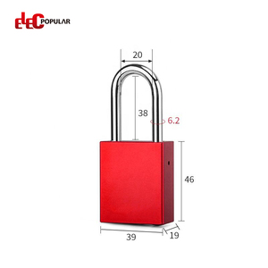 <span class=keywords><strong>Candado</strong></span> de Aluminio de Alta Seguridad Elecpopular OEM con Grillete de Acero de 38 mm, Llave Maestra, <span class=keywords><strong>Candado</strong></span> Mecánico <span class=keywords><strong>Rojo</strong></span> de Seguridad - Product Image 2