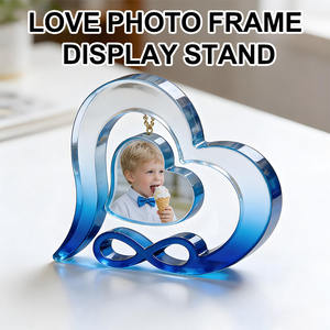 Большие <span class=keywords><strong>3D</strong></span>-формы для фоторамок из смолы, формочки в виде сердца для эпоксидной смолы, силиконовые формы для самостоятельного изготовления персонализированных фоторамок для творчества - Product Image 3