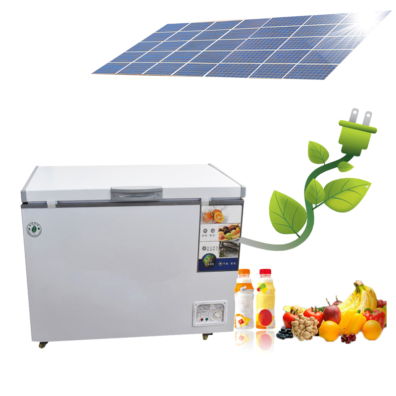 Refrigerador horizontal comercial de 12V CC 182L Refrigerador de una sola puerta con apertura superior Congelador profundo solar