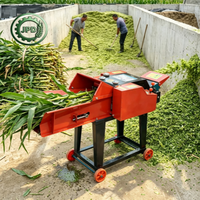 Broyeur de fourrage diesel haute capacité, outil de coupe d'herbe électrique, lame à fourrage, machine de traitement des aliments à petite vitesse et haute performance
