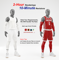 Conjunto de Camiseta y Pantalones Cortos de Baloncesto Sublimados Personalizables para Hombre, Transpirables, Malla Bird Eye de 180GSM, para Equipo Local/Visitante