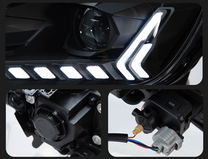 Phares LED 10000 Lumens 72 Watts pour Ford 2016-2020, ensemble de phares avec lentille LED modifiée, feux de jour - Product Image 3