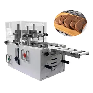 Meja kecil biskuit keras mesin pemotong kue biskuit mesin pengiris biskuit untuk industri