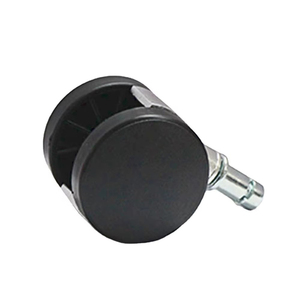 Roue pivotante universelle en nylon noir de 2 pouces (50 mm) avec roulement électroplaqué 11*22 mm pour étagère de rangement réglable - Product Image 1