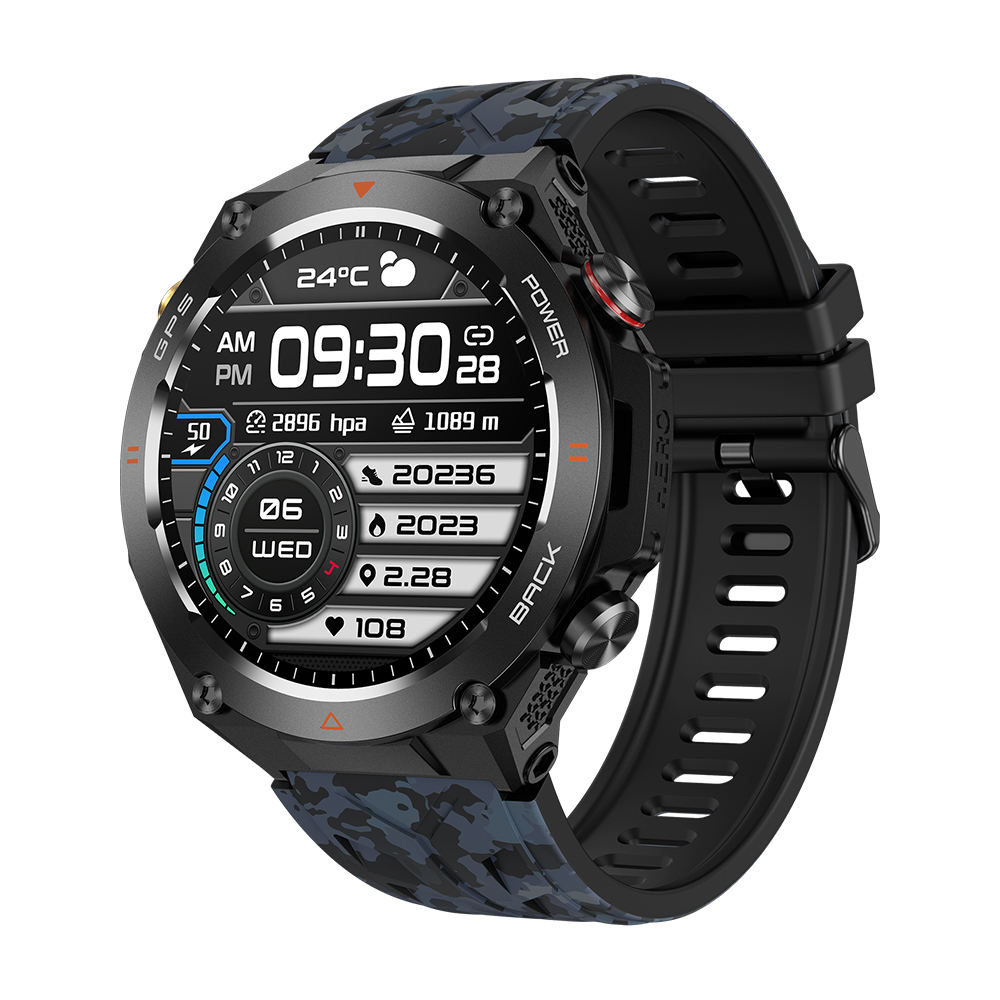 2026 KC82 Relojes Smartwatch 1.45Inch 650mAh GPS Altitude Meter Compass Outdoor Sports Smart Watch for Men Women