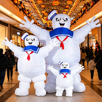 Décoration de jardin gonflable Stay Puft Marshmallow Man Ghostbusters, géant gonflable Marshmallow Man pour la décoration de pelouse d'Halloween