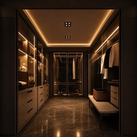 Système de dressing pour chambre, armoire, meuble de chambre à coucher moderne en bois, dressing sur mesure pour vêtements, armoire en L