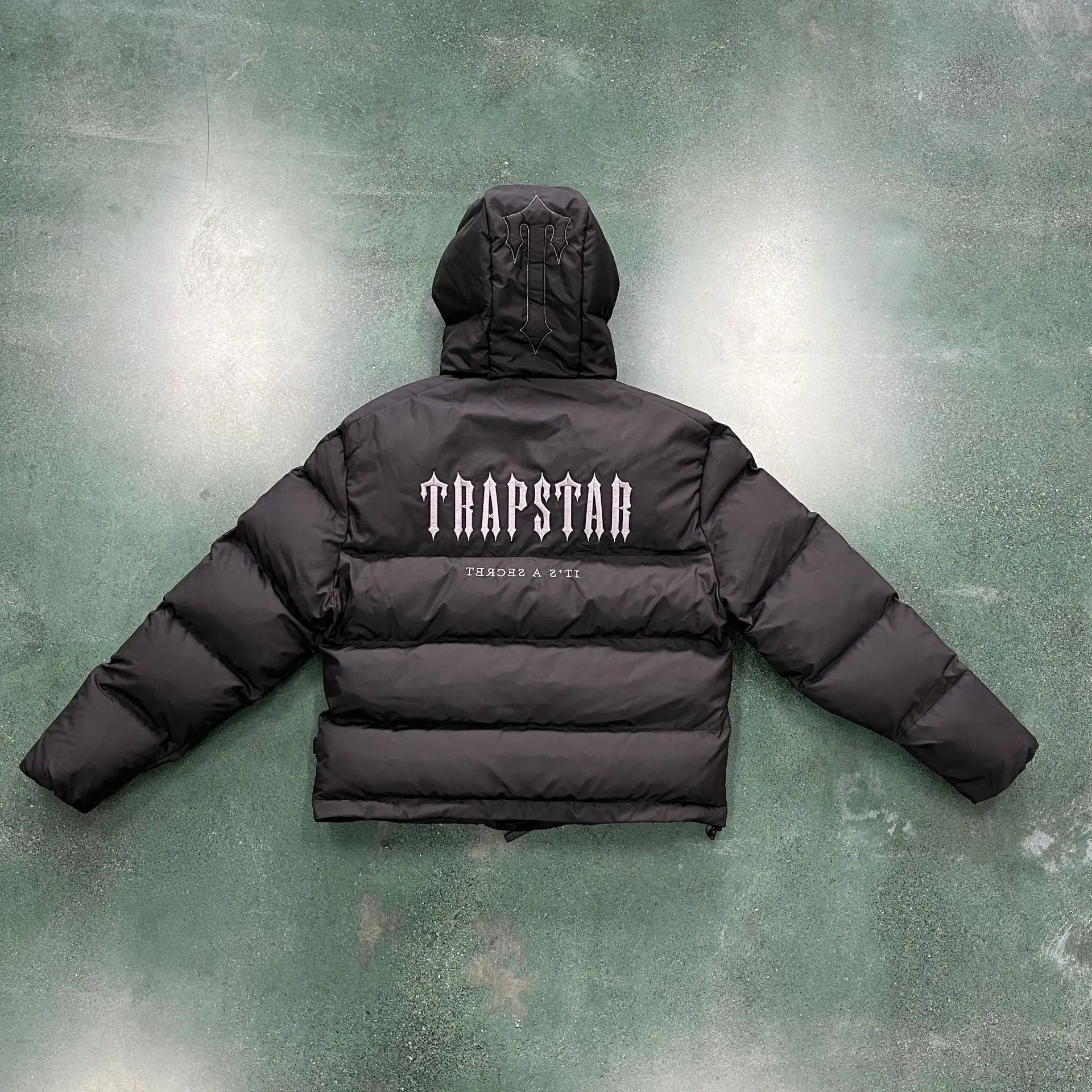 Trapstar grosir desainer berlapis musim dingin mewah berlapis gelembung Bawah jaket Puffer mantel bordir untuk pria kustom