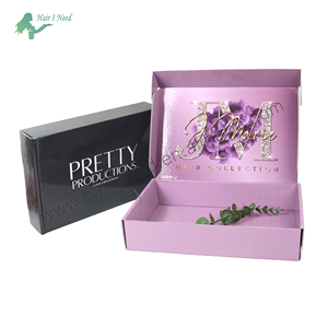 Tùy Chỉnh Sang Trọng Miễn Phí Thiết Kế Gấp Hộp Giấy In Ấn Bóng Matte Kết Thúc Tóc Tóc Giả Bao Bì Hộp Cho Món Quà Đóng Gói Bưu Phẩm Hộp - Product Image 3