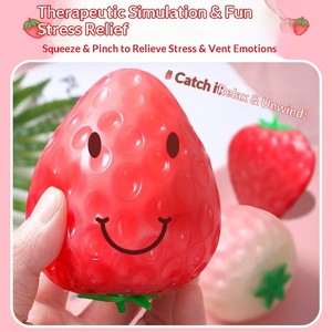 Gadget anti-stress Guangda Fun Encounter en forme de fraise à presser qui change de couleur, un jouet anti-stress le plus vendu - Product Image 4