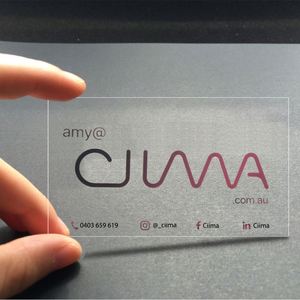 Tarjetas de Visita de Excelente Calidad con Impresión Personalizada, Estampado Dorado Transparente Brillante - Product Image 2