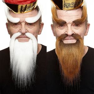 Barba, <span class=keywords><strong>Bigote</strong></span> y Cejas Autoadhesivas de Monje Shaolin Chino, Pelo Facial Falso para Fiestas - Product Image 3