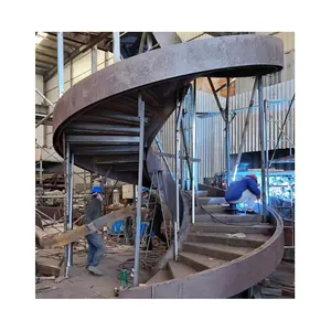 Factory Price Artistic Steel Ladder Used Large Steel Structure Spiral Staircase