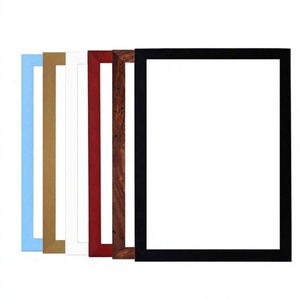 Modern Wood Photo <b>Frame</b> Rectangle Wall Mount Home Decor <b>Black</b> Red Brown White Blue Minimalist Picture <b>Frame</b> Horizontal Wall Art - Product Image 1