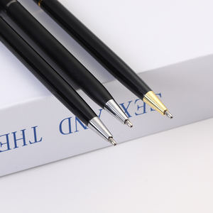 قلم حبر جاف ترويحي فاخر ذهبي اللون فندق معدني نحيف مخصص أعمال راقية - Product Image 3