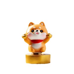 Lucky Shiba Inu Spinning Blind Box Resin Cartoon Figure 6pcs Desktop <b>Car</b> Decoration <b>Ornament</b> - Product Image 5