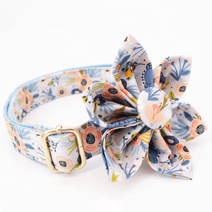 NiBao Langlebiges Halsband mit Rosé<span class=keywords><strong>gold</strong></span>-Metallschnalle, Modisches Muster Hundehalsband und Leine Set - Product Image 4